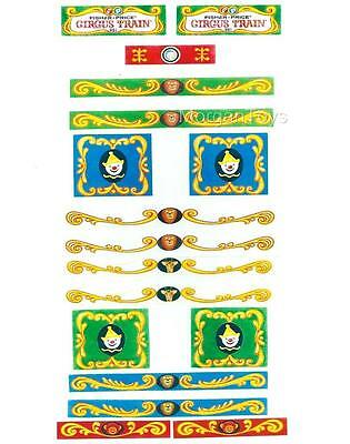 Fisher-price Circus Train 991 Complete Replacement Lithos Stickers Little People